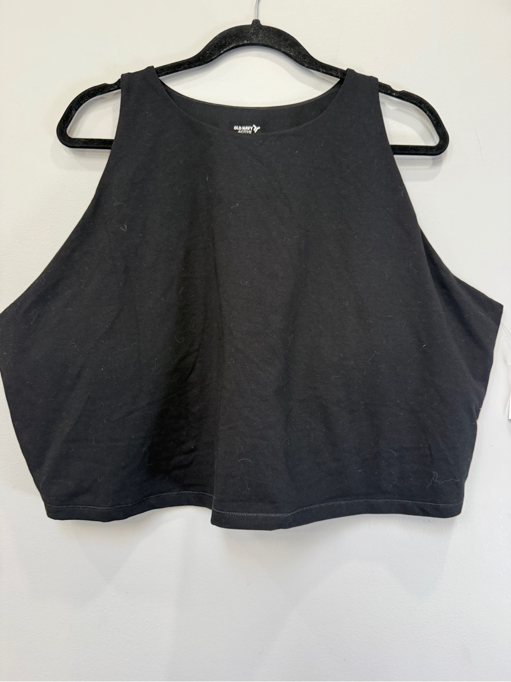 Old Navy Black Cropped High-Neck Tank Top - Women's